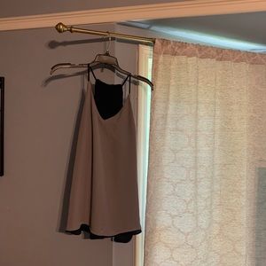 Gray and black racerback reversible blouse